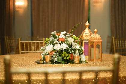 Tablescape and Floral detail — Reception decor — St. Regis